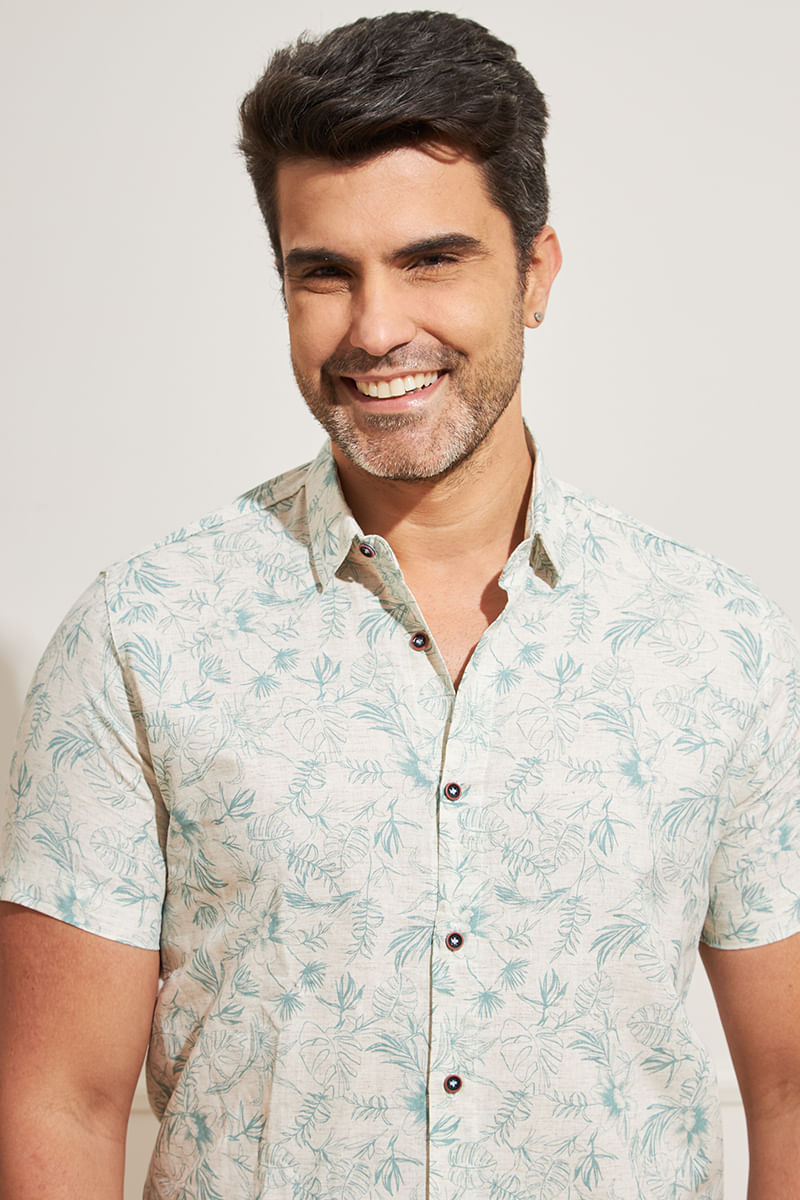 Camisa-Masculina-Folhagens