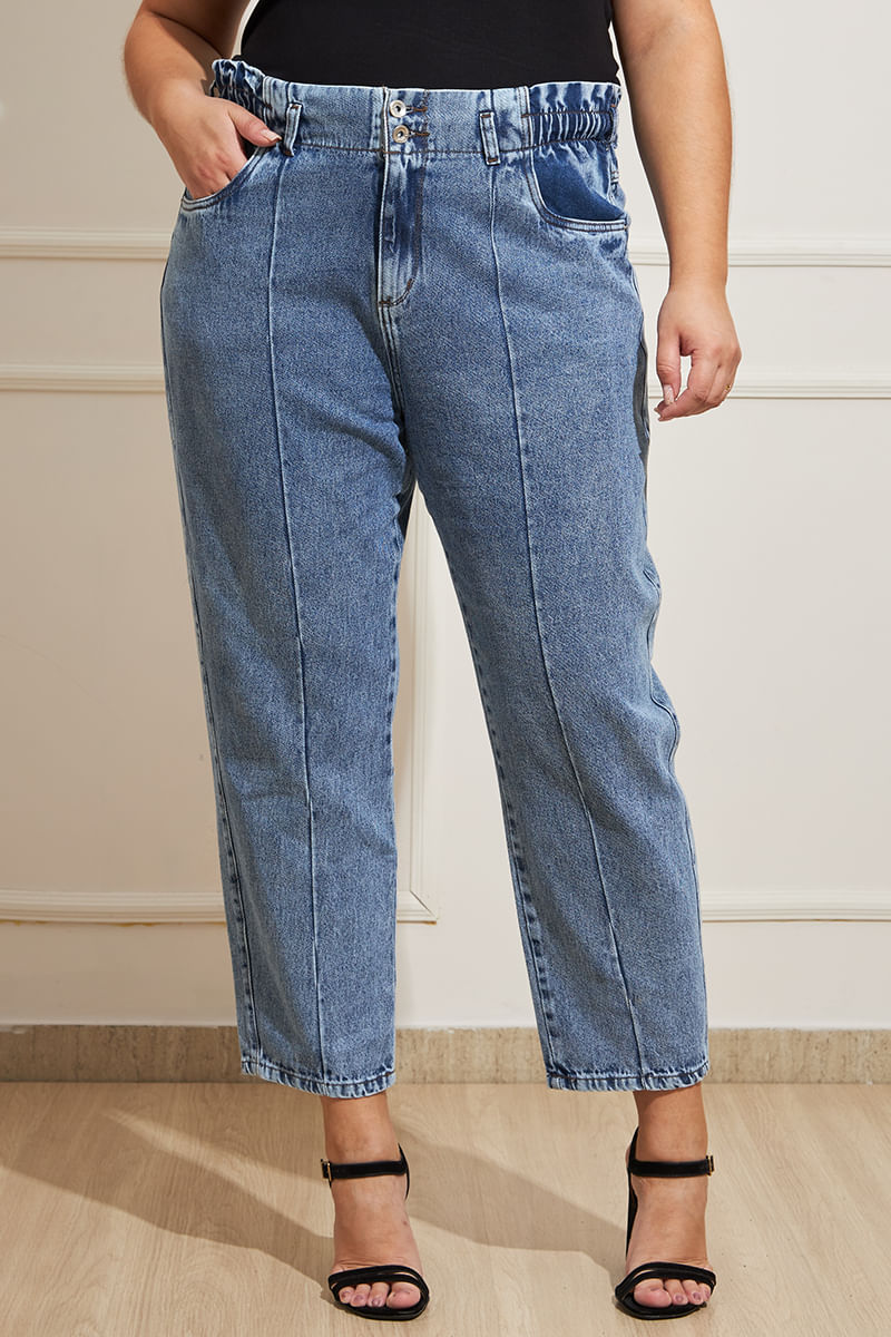 Calça Jeans Plus Size Feminina Bolso Frontal e traseiro Clara 707