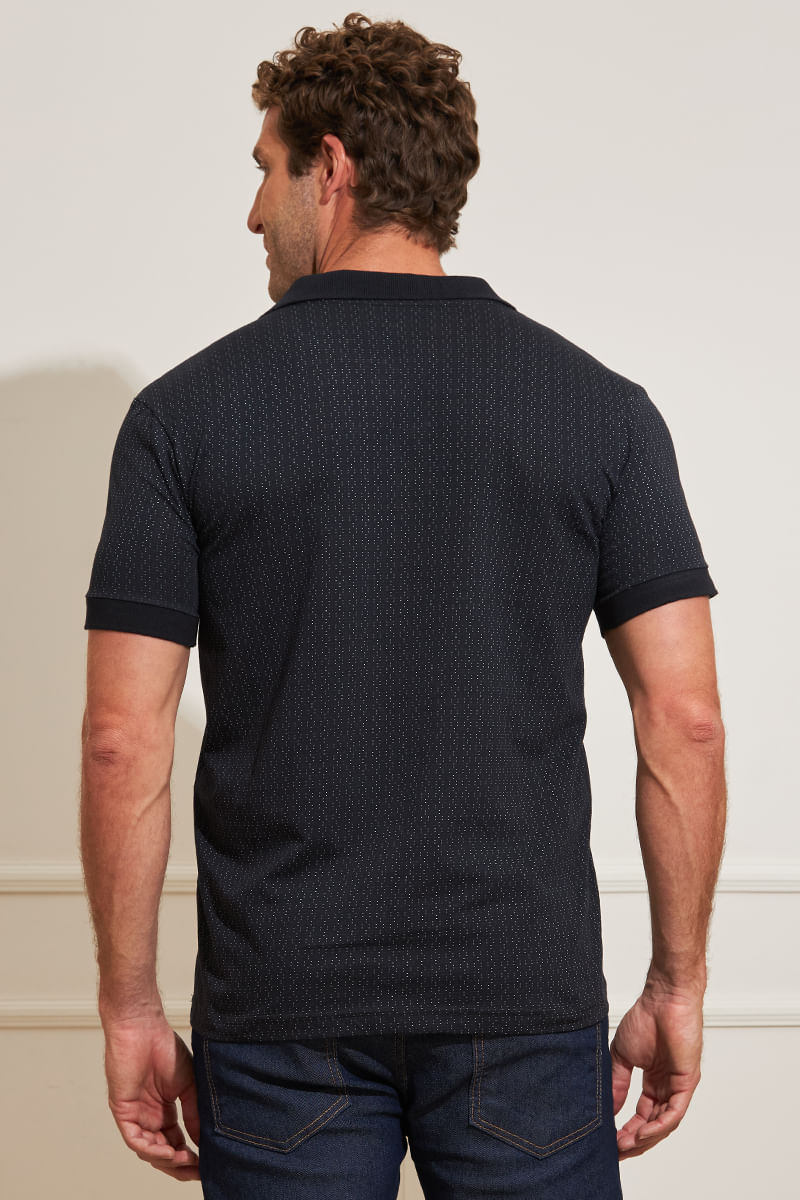 Camisa-Polo-Masculina-Pontilhada---Preto