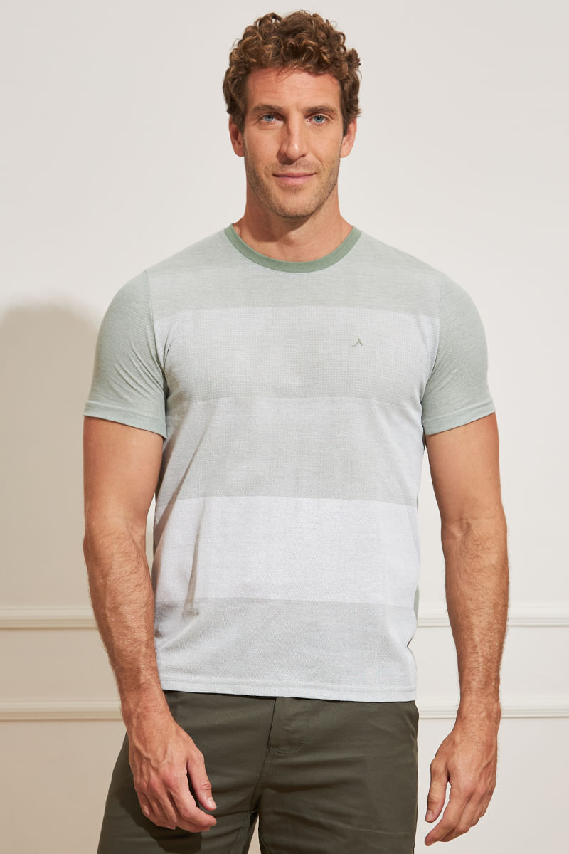Camiseta-Masculina-Listras-Degrade---Verde