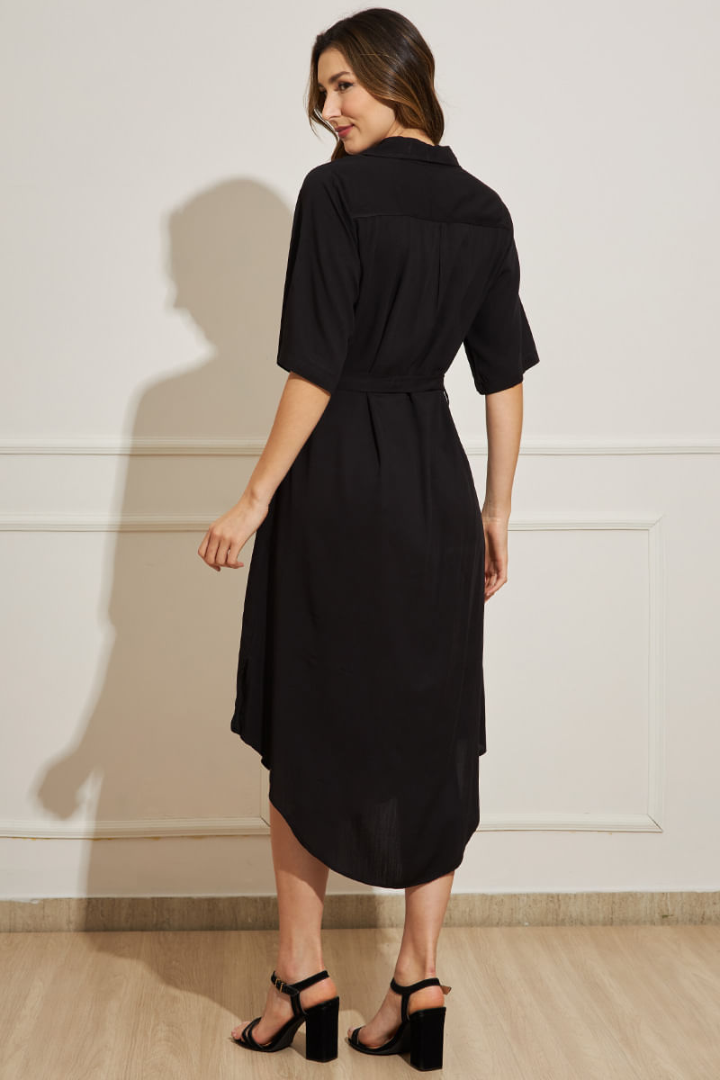 Vestido-Feminino-Chemise-Midi---Preto
