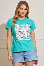 Camiseta-Feminina-Bulldog---Verde