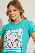 Camiseta-Feminina-Bulldog---Verde