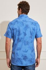 Camisa-Masculina-Estampa-Folhagem---Azul