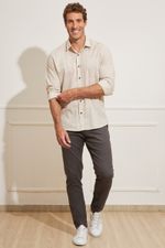 Calca-Masculina-Sarja-Bolso-Faca---Chumbo