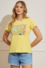 Camiseta-Feminina-Caca-Palavras---Amarelo