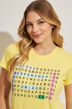 Camiseta-Feminina-Caca-Palavras---Amarelo
