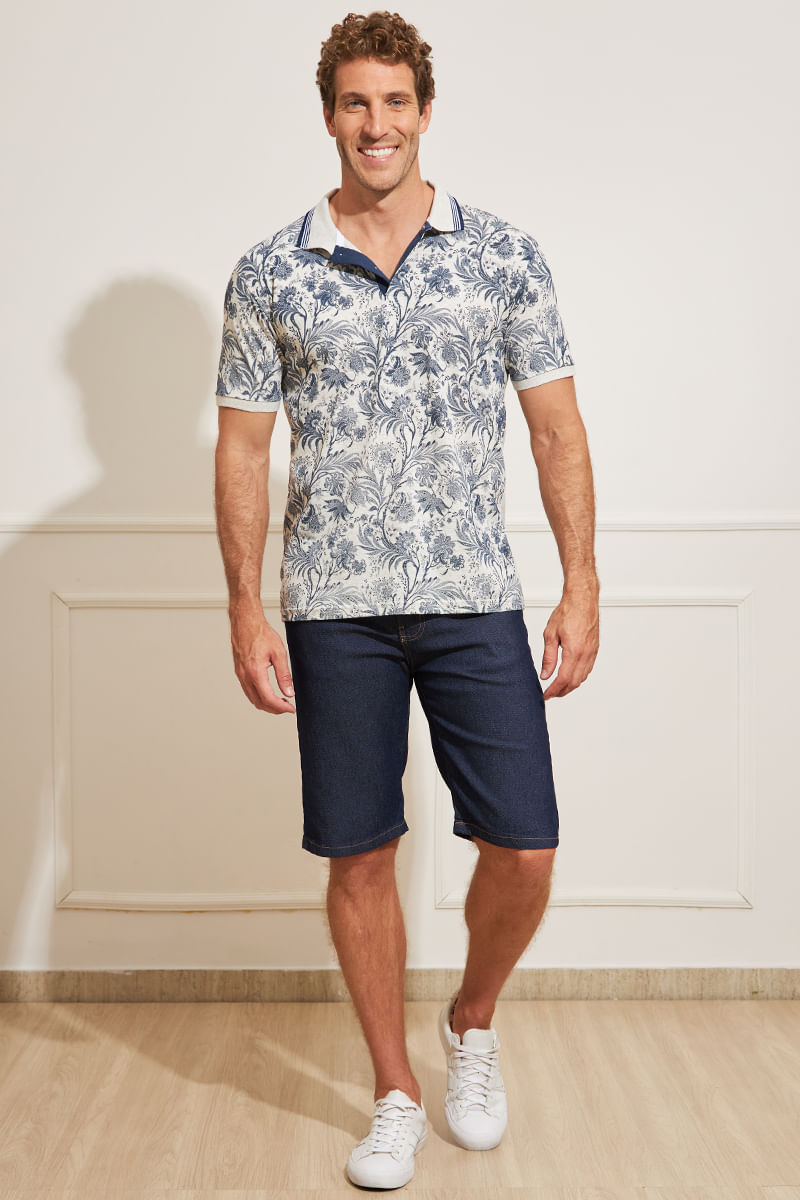 Camisa-Polo-Masculina-Folhagens
