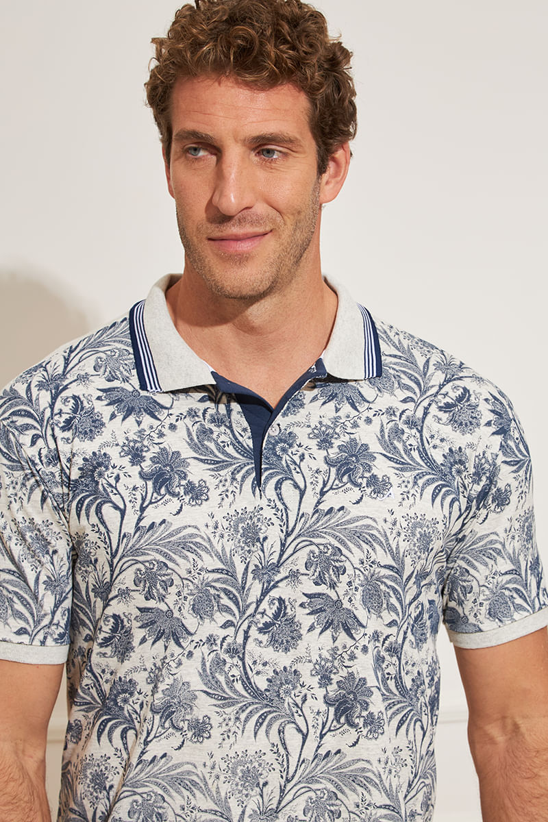 Camisa-Polo-Masculina-Folhagens