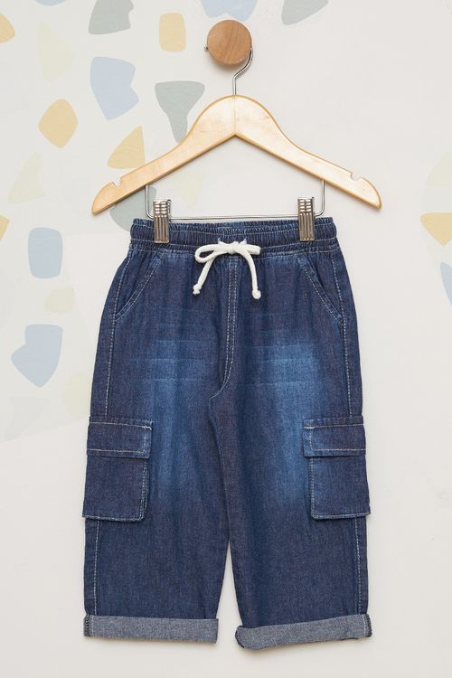 Calça Infantil Cargo - Azul