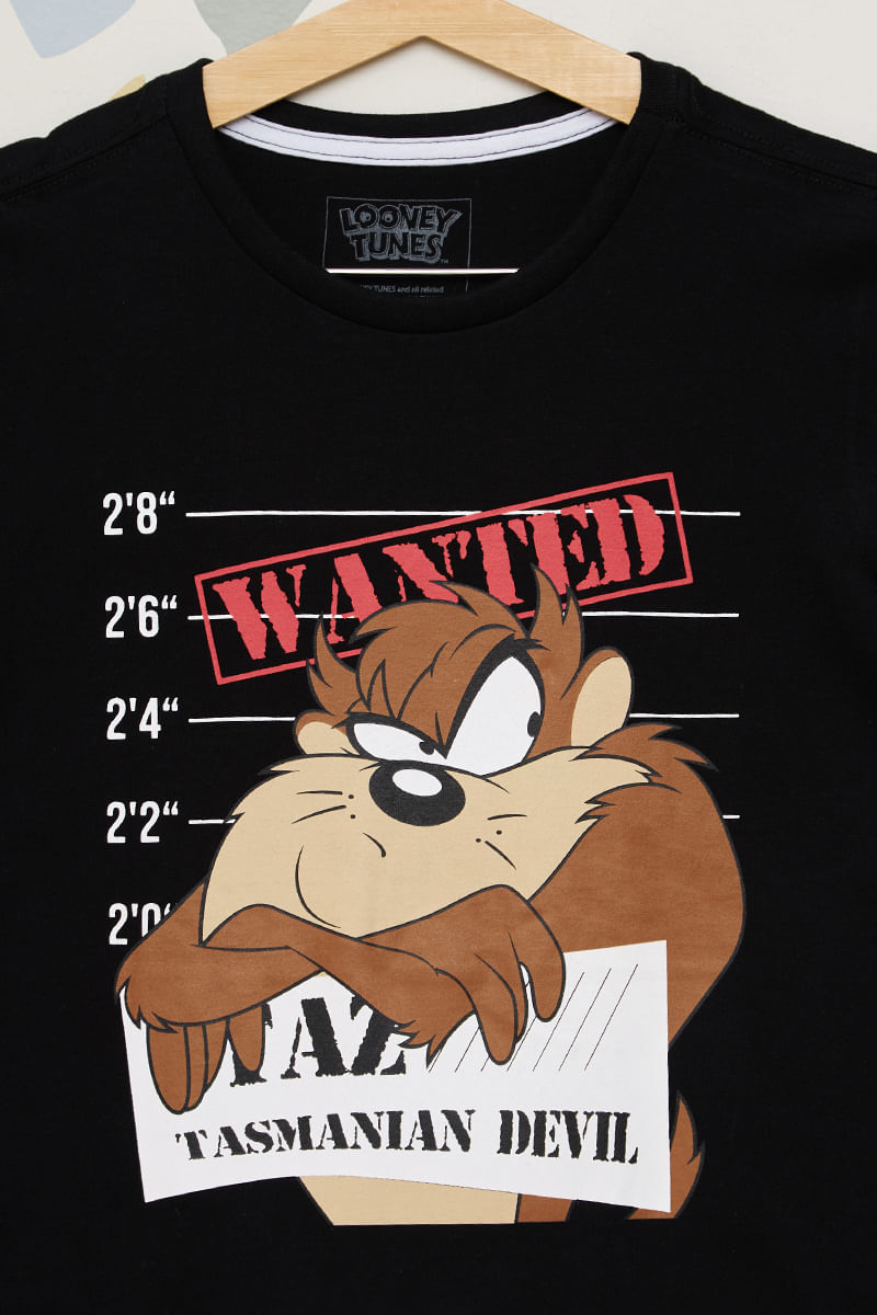 Camiseta-Juvenil-Masculina-Taz---Preto