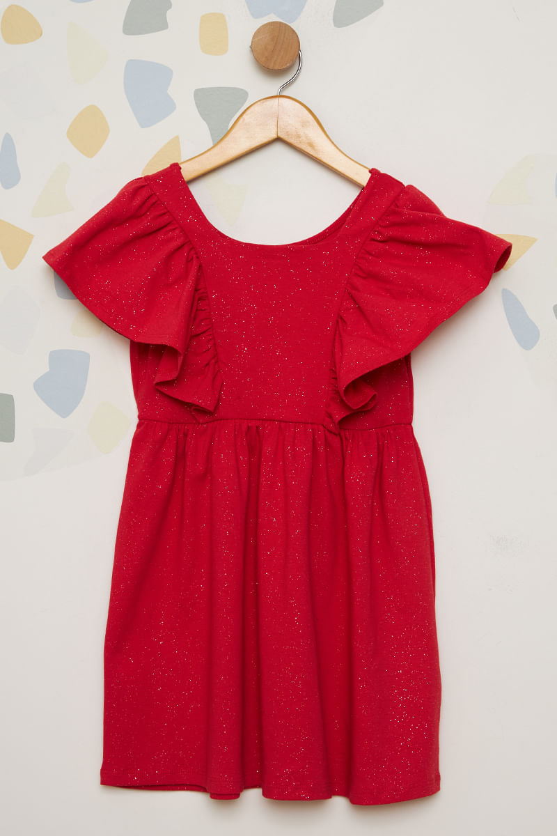 Vestido-Infantil-Feminino-Gliter---Vermelho