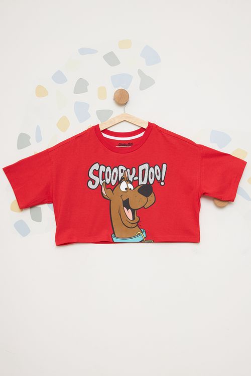 Blusa Cropped Juvenil Scooby Doo