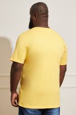 Camiseta-Plus-Size-Masculina-Basica---Amarelo