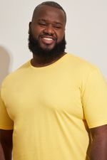 Camiseta-Plus-Size-Masculina-Basica---Amarelo