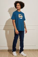 Camiseta-Masculina-Logotipo---Azul