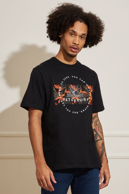 Camiseta Masculina Círculo Floral Fatal