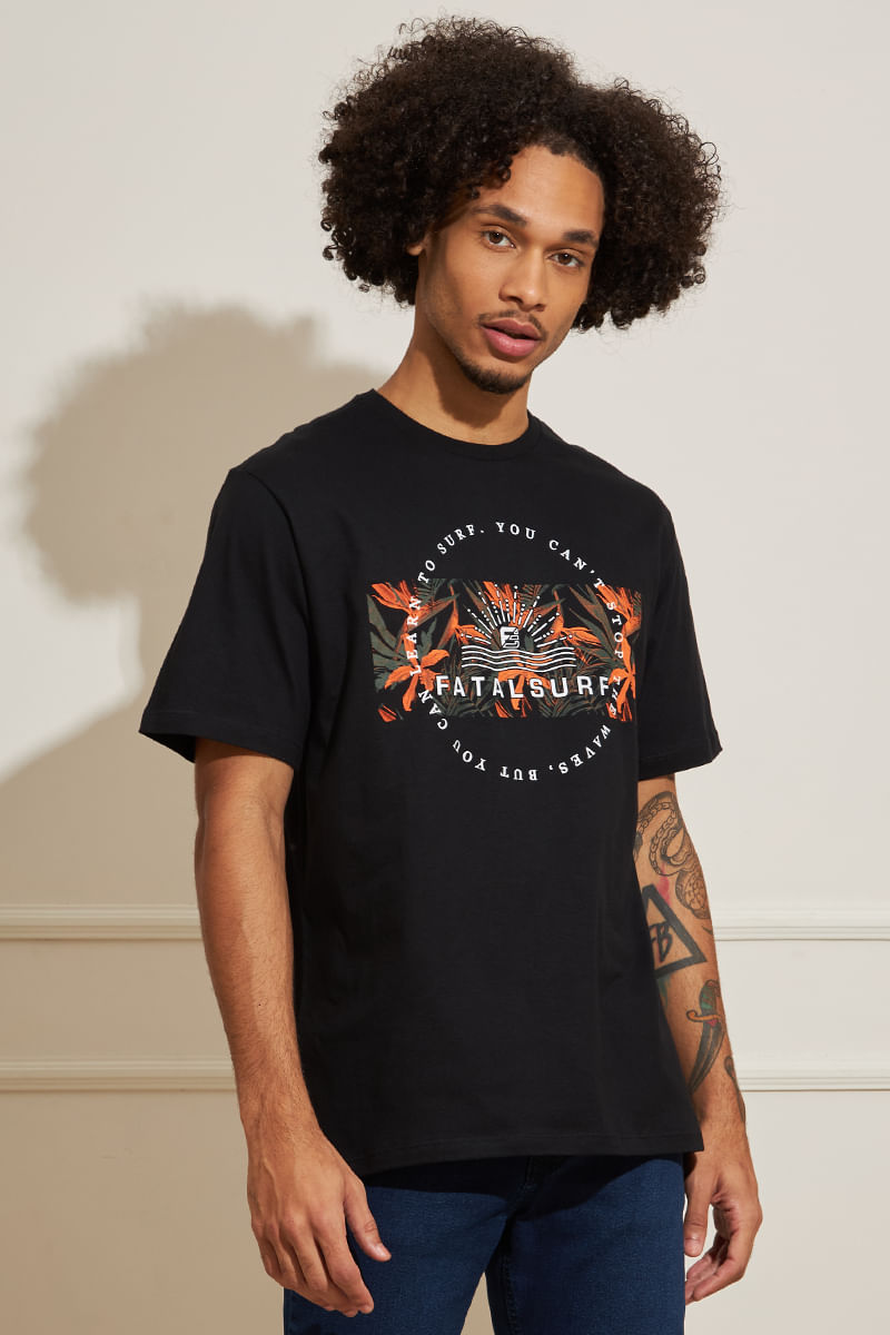Camiseta-Masculina-Circulo-Floral-