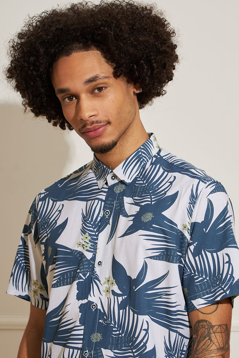 Camisa-Masculina-Folhagens
