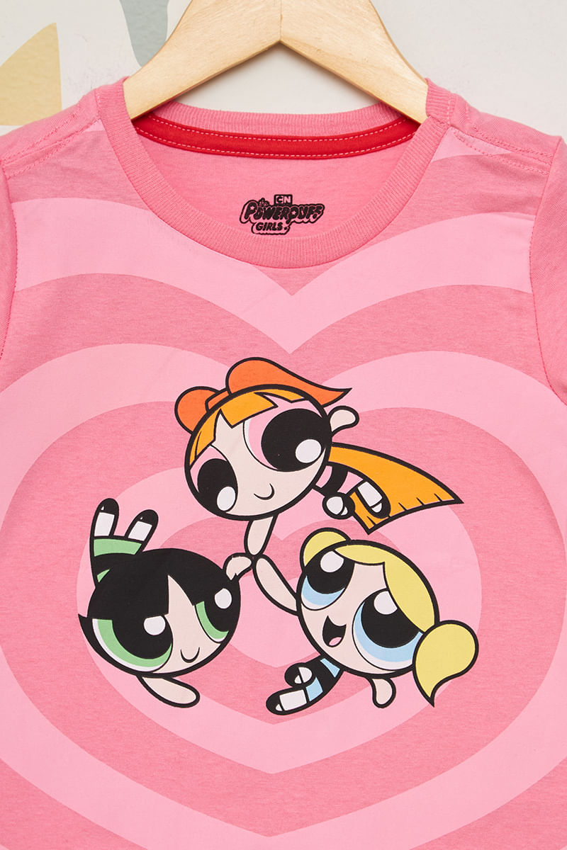 Camiseta-Infantil-Feminina-Meninas-Super-Poderosas----Rosa