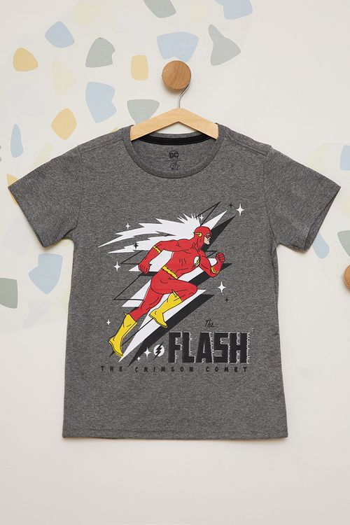 Camiseta Manga Curta Juvenil Flash