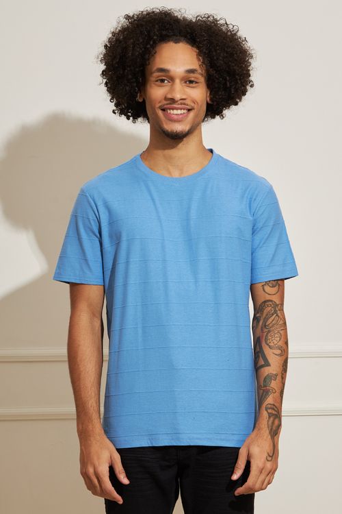Camiseta Masculina Básica - Azul