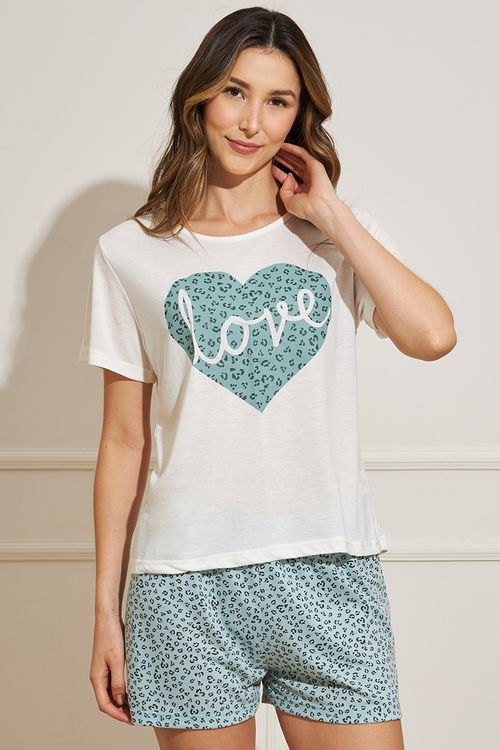 Pijama Feminino Love - Animal Print