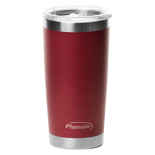 Copo Térmico 500ml com Tampa Vermelho Plasvale