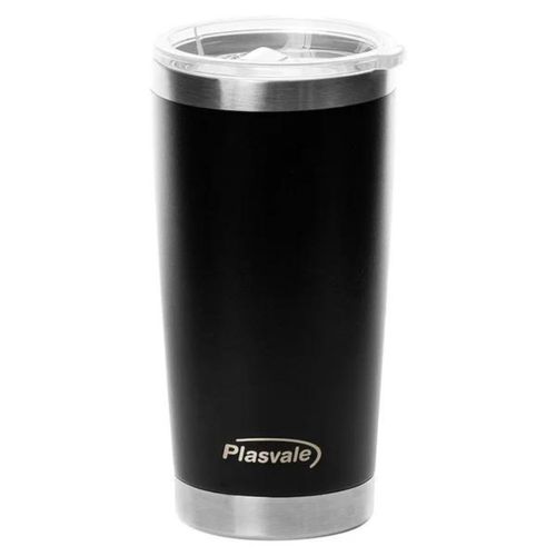 Copo Térmico 500ml com Tampa Preto Plasvale