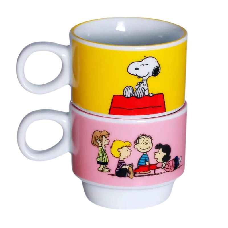 Kit-2-Xicaras-Snoopy-Peanuts-150ml-Zona-Criativa