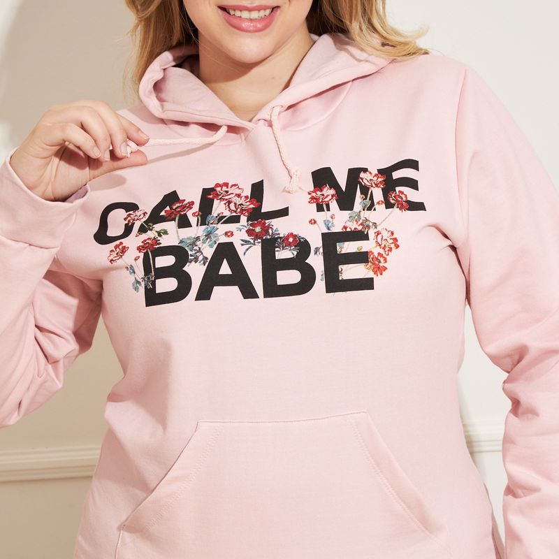 Moletom-Feminino-Plus-Size-Call-Me-Baby-Rosa