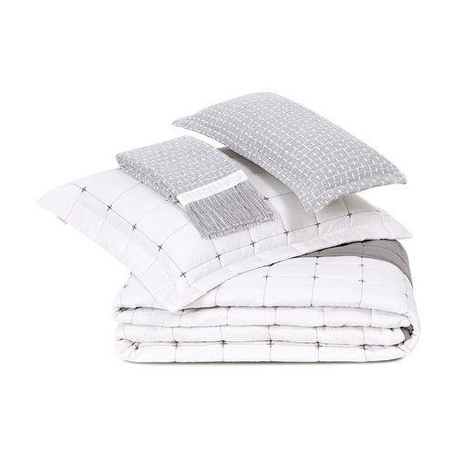 Coordenado Diana Dupla Face Lavive Queen 5 Peças Cinza