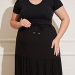 Saia-Feminina-Plus-Size-Longa-Pipoca-Preta