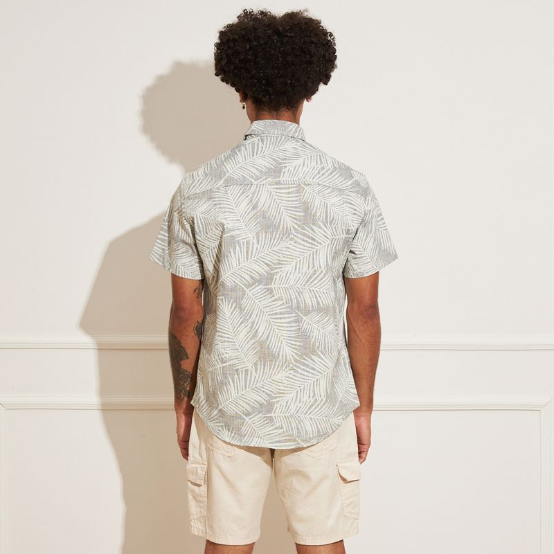 Camisa-Masculina-Dixie-Jeans-Folhagem