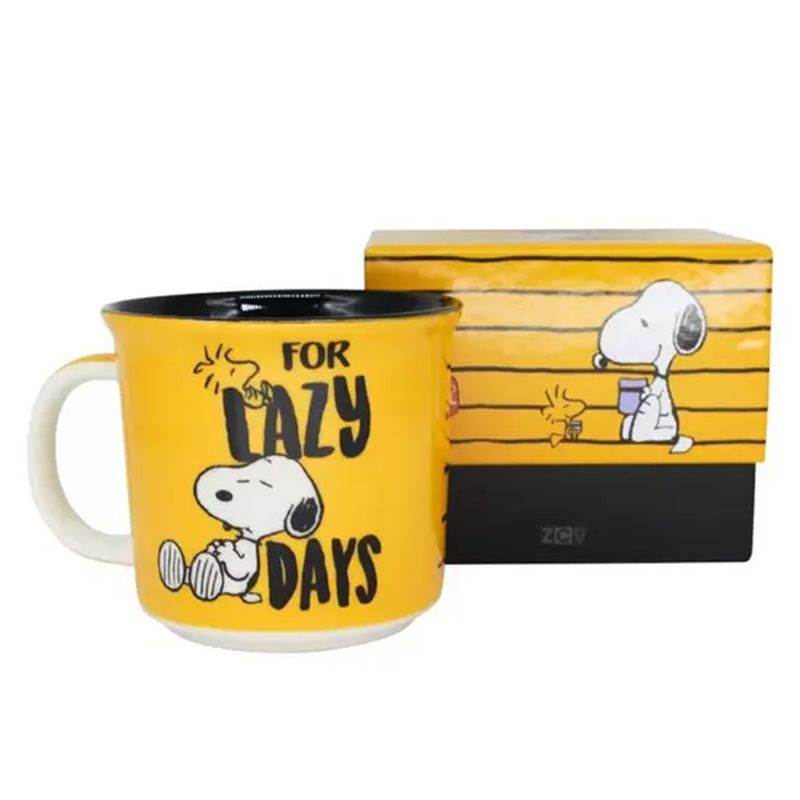 Caneca-Snoopy-For-Lazy-Days-350ML-Amarela