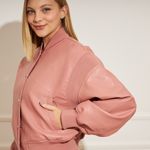 Jaqueta-Feminina-Bomber-College-Poliuretano-Rosa