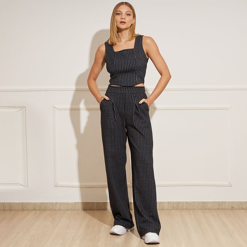 Calca-Feminina-Wide-Leg-Quadriculada