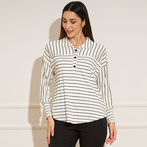 Camisa Feminina Manga Longa Listrada