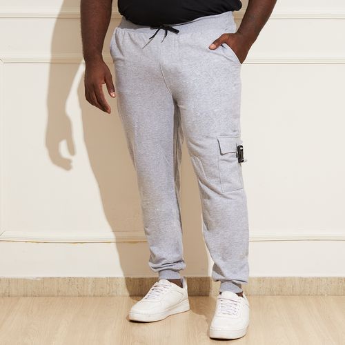 Calça Masculina Plus Size Moletom Cargo