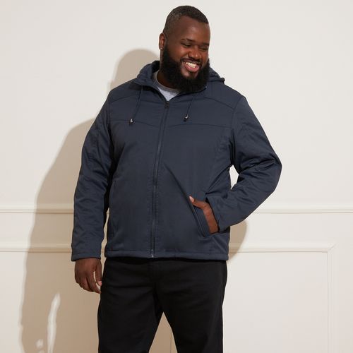 Jaqueta Masculina Plus Size Capuz Removível