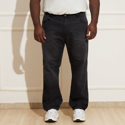 Calça Masculina Plus Size Sarja Slim Reta