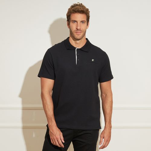 Camisa Polo Masculina Texturizada