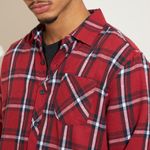 Camisa-Masculina-Padronagem-Xadrez-Vermelha