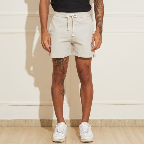 Shorts Masculino Algodão - Areia