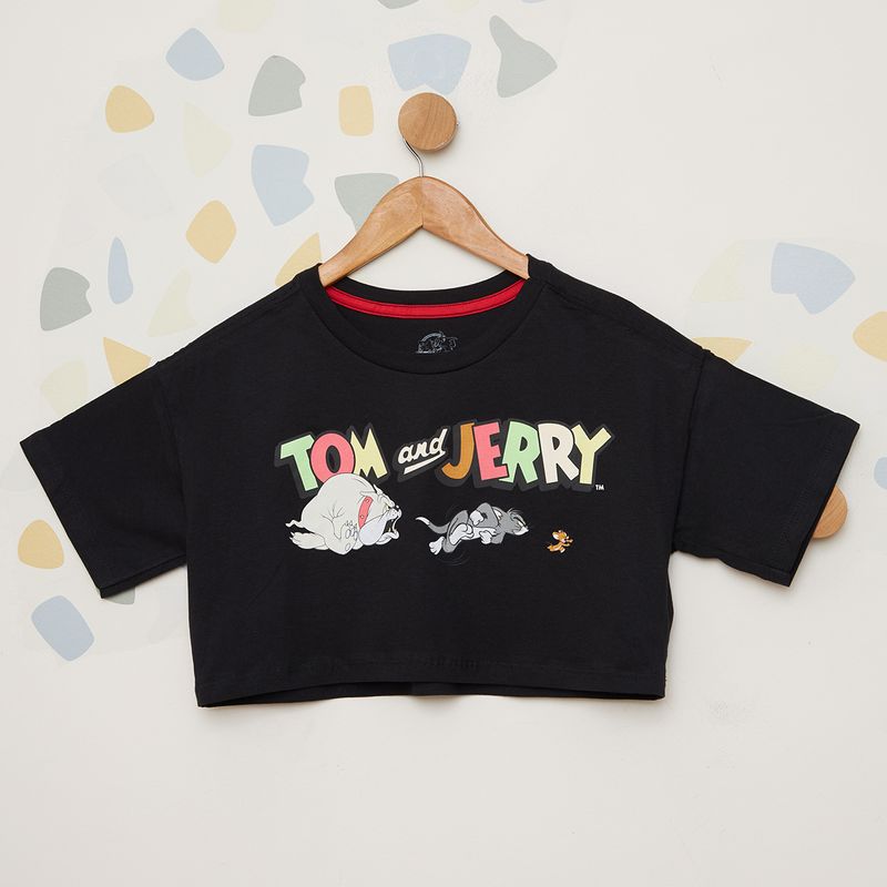 Blusa-Juvenil-Cropped-Tom-e-Jerry