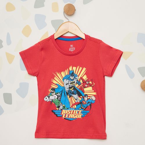 Camiseta Infantil Manga Curta Liga da Justiça