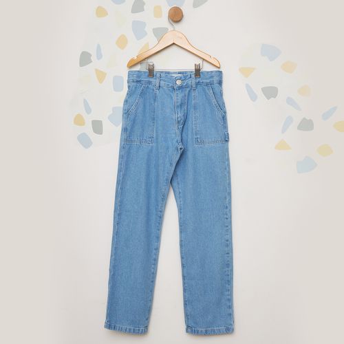 Calça Juvenil Clochard Jeans Bolso Carpinteiro