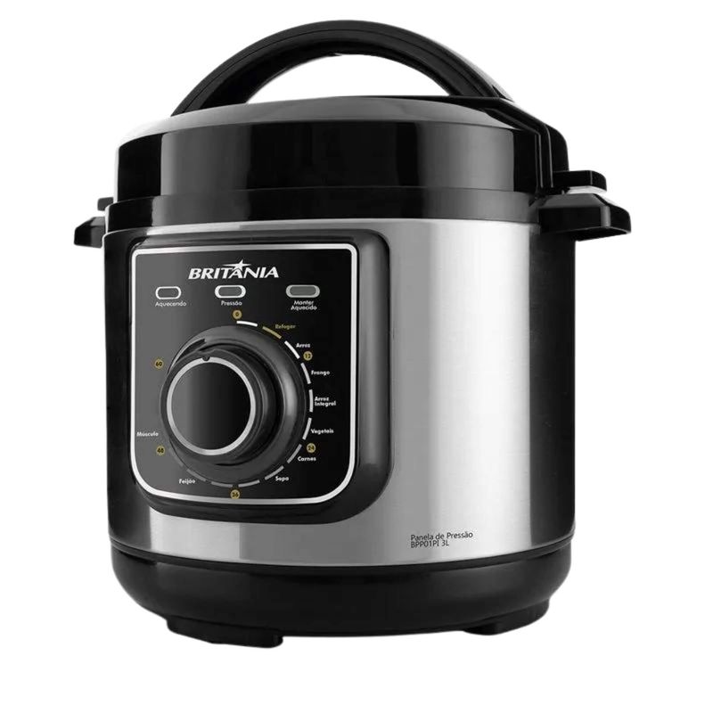 Panela-de-Pressao-Britania-BPP01PI-127V-Multifuncional-3L-Preto