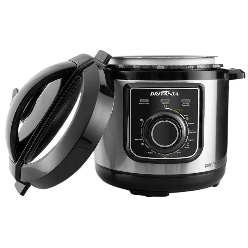 Panela-de-Pressao-Britania-BPP01PI-127V-Multifuncional-3L-Preto