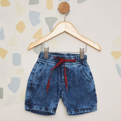 Bermuda Infantil Jeans Cós Elástico